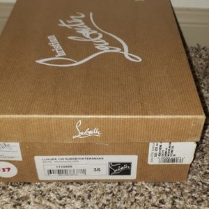 Christian louboutin Suede Watersnake Studded